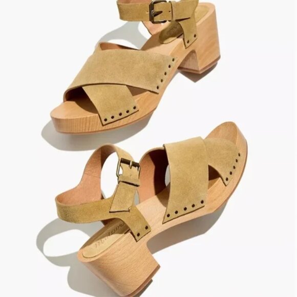 Madewell Shoes - Madewell Johanna Crisscross Clog Suede Sandal Size 7